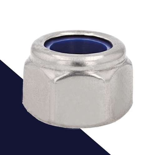 Fine DIN 982 HIGH Nylon Nut,A2 Stainless Steel,Passivated
