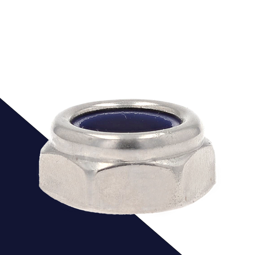 Coarse LOW Nylon Nut,A2 Stainless Steel,ISO 10511