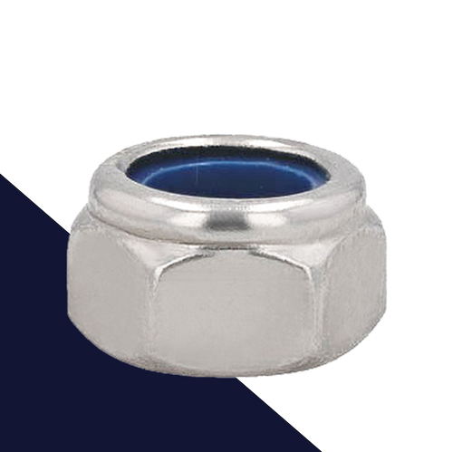 Coarse DIN 985 Nylon Nut,A2 Stainless Steel,Passivated