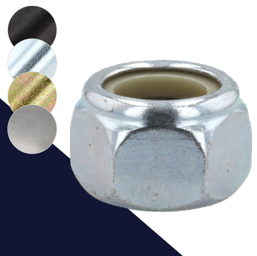 Coarse DIN 985 Nylon Nut,Steel Class 8,Finishes Vary