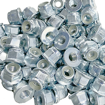 Coarse DIN 6926 Nylon Flange,Steel Class 8 / BULK 100pcs,Smooth Bottom Nut