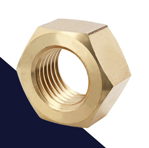 Coarse DIN 934 Nut,Brass,Plain Finish