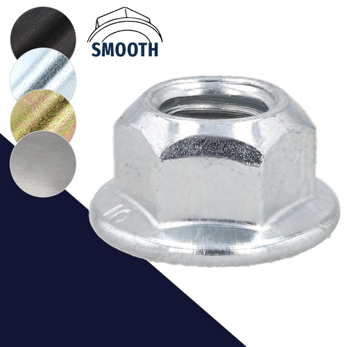 Conical Lock Flange Nut Smooth Class 10 Steel Fine Thread DIN 6927