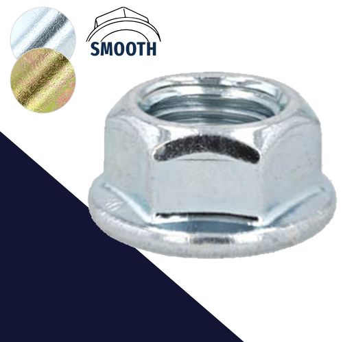 Conical Lock Flange Nut Smooth Class 10 Steel  14mm Wrench Special