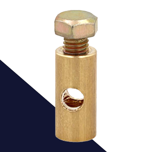 Barrel Cable + Screw,Two-Piece Set 5mm,Steel, Yellow Zinc