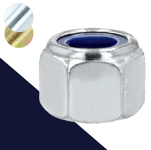 Nylon Locking Nut High - Steel Class 10 Zinc DIN 982