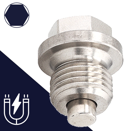 Hex Head Stainless Steel Magnetic Drain Plug DIN 910