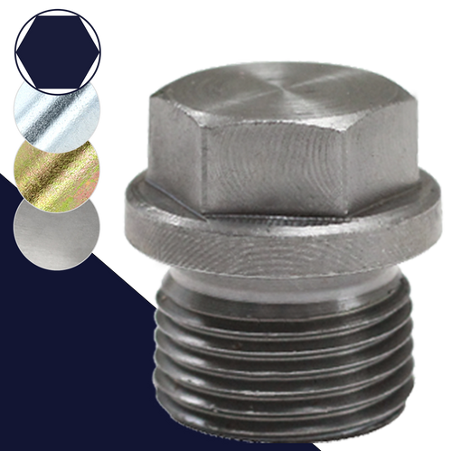 Steel Hex Drive Metric Drain Plug DIN 910