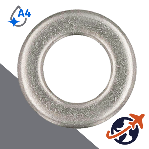 AFNOR Flat Washer,A4 Stainless HV-140,NFE 25-514 'Z'
