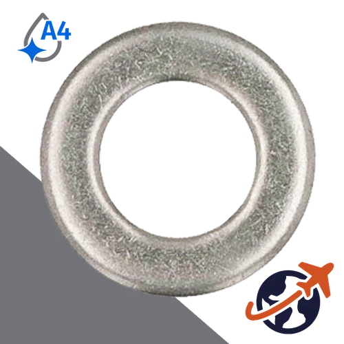 AFNOR Flat Washer,A4 Stainless HV-140,NFE 25-514 'Z'