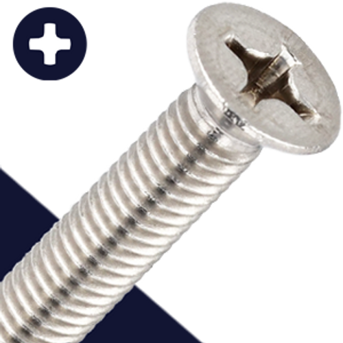 Phillips Flat Head Stainless M3X0.5 Coarse DIN 965