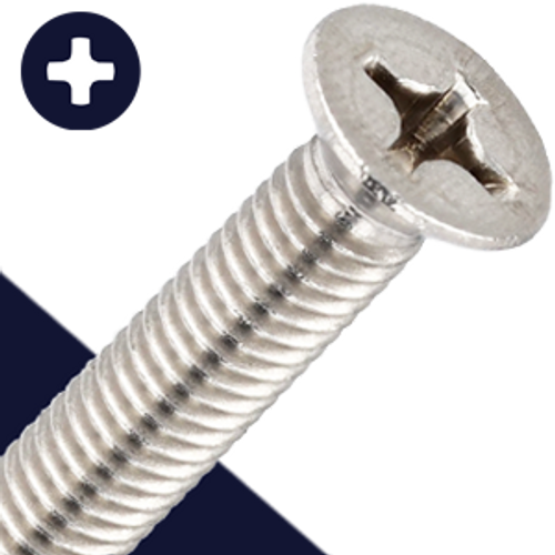 Phillips Flat Head Stainless M6X1.0 Coarse DIN 965