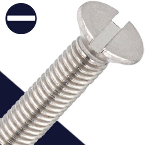 M3.5X0.6 Slotted Flat Head Stainless DIN 963