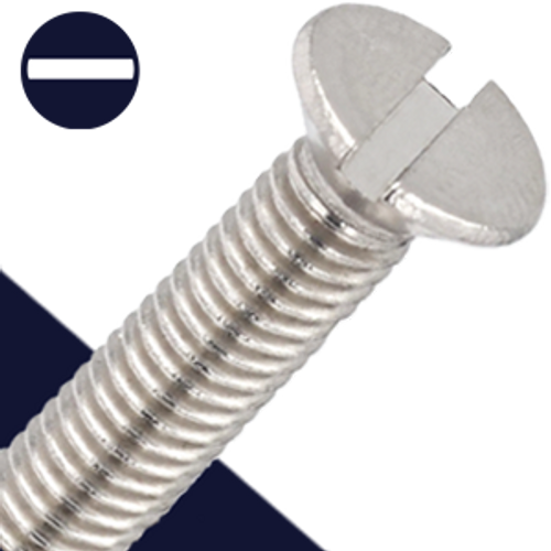  M5X0.8 Slotted Flat Head Stainless DIN 963