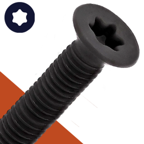 Torx Flat Head Black Stainless M3X0.5 ISO 14581