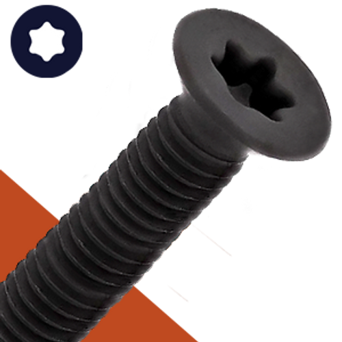 Torx Flat Head Black Stainless M5X0.8 ISO 14581