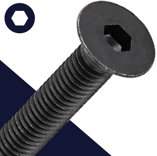 M6X0.75 Fine Flat Socket Head,Steel Class 10.9,Countersunk DIN 7991