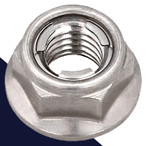 Fuji Flange Lock Nut,Stainless Steel,Smooth Bottom