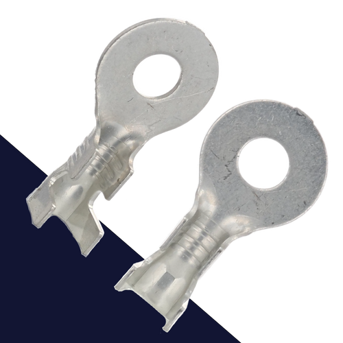 5mm Eye Terminal Uninsulated,16-20 to 12-10 Gauge,Double Crimp