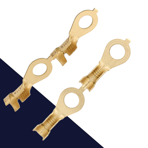 5mm Eye Terminal Uninsulated,16-14 Gauge,Double Crimp, Chain Form