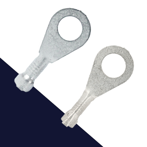 6mm Eye Terminal Uninsulated,16-14 to 16-20 Gauge,Double Crimp