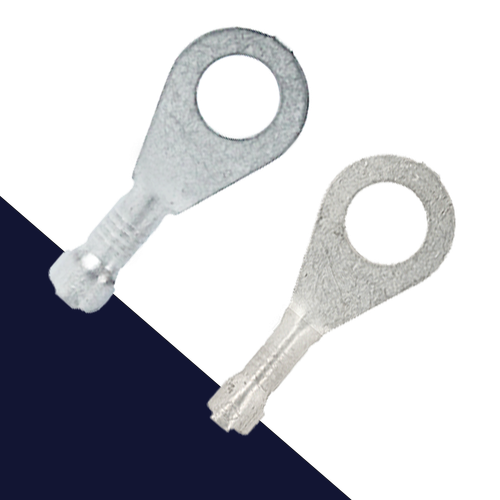 6mm Eye Terminal Uninsulated,16-14 to 16-20 Gauge,Double Crimp