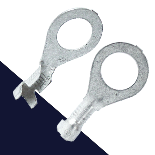 8mm Eye Terminal Uninsulated,16-14 Gauge,Double Crimp