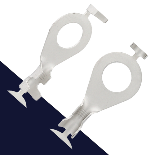 10mm Eye Terminal Uninsulated,12-10 Gauge,Double Crimp, Chain Form