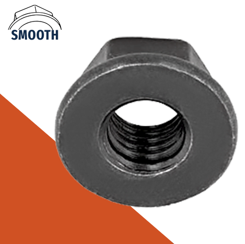 Flange Nut Smooth Black Stainless DIN 6923