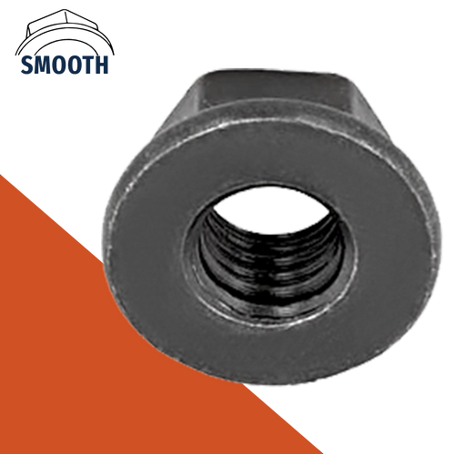 Smooth Flange Nut DIN 6923,Stainless + Black Oxide,Coarse Thread