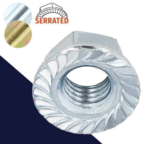 Flange Nut Serrated Class 8 Steel DIN 6923