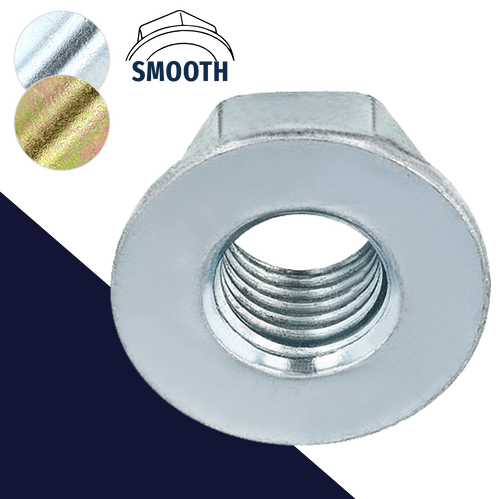 Smooth Flange Nut DIN 6923,Steel Class 8 Zinc Plated,Coarse Thread