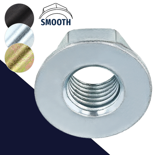 Flange Nut Smooth Class 10 Fine Thread Steel DIN 6923