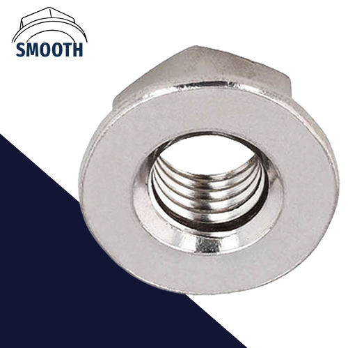 M8X1.25 Narrow Flange Nut,Stainless Steel,Coarse 12mm Wrench