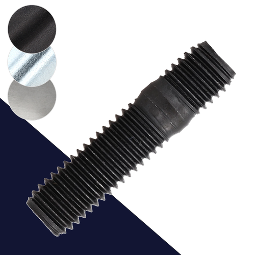 M10X1.25 Double End,Class 10.9 Steel,Fine Thread Stud