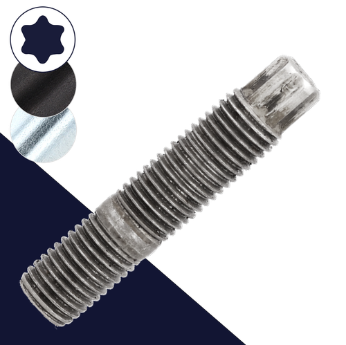M10X1.25 Double End Torx,Class 10.9 Steel,Fine Thread Stud
