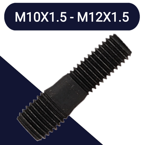 M10X1.5/M12X1.5,Class 10.9 Steel,Coarse to Fine Step Stud