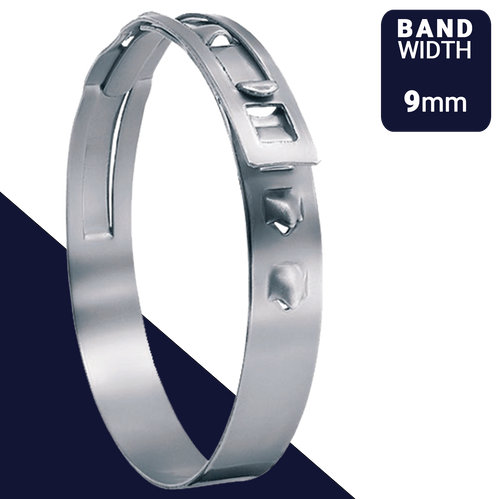 Clamp 9mm Band Stepless Ear Oetiker 168