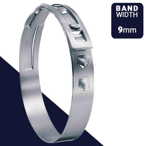 Clamp 9mm Band Stepless Ear Oetiker 168