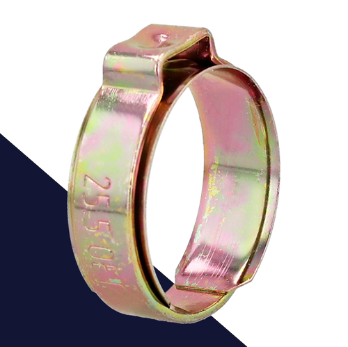 Oetiker 154 Series Clamp,High Pressure Inner Ring,Stainless Steel + Yellow Zinc