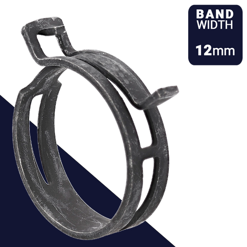 12mm Band Constant Tension,Full Profile Tab Clamp,Coated, Salt Spray 760hr