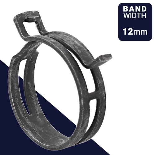 12mm Band Constant Tension,Full Profile Tab Clamp,Coated, Salt Spray 760hr