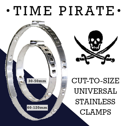 Universal TIME PIRATE,Cut-to-Size Ear Clamp,Stainless Steel