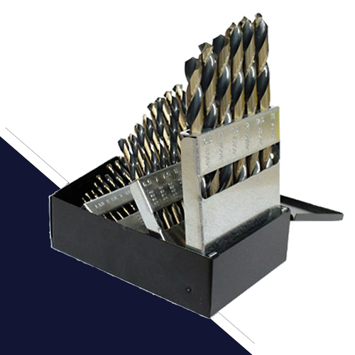 Metric 1.0mm - 13.0mm,Round Shank,Drill Bit Set, 25pc