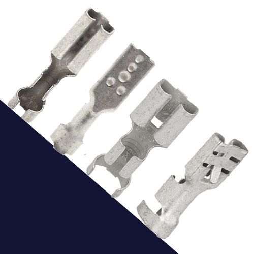 2.8mm Female Spade,With / Without Tab,Double Crimp, Uninsulated