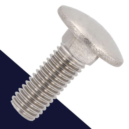 M6X1.0 Carriage Bolt - A2 Stainless DIN 603