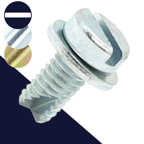 M6X12 Cutting Screw Loose Washer Shroud Steel, Zinc Plated