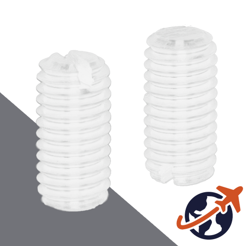 M5X0.8 Slotted Flat Point Set Screw - Polyamide DIN 551