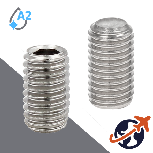 M1.6X0.35 Cup Point Set Screw,A2 Stainless Steel,ISO 4029 / DIN 916