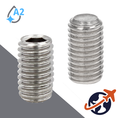 M1.6X0.35 Cup Point Set Screw,A2 Stainless Steel,ISO 4029 / DIN 916